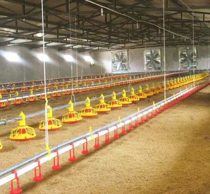 Đường nước Hệ thống cho ăn bằng chảo tự động Thiết bị uống núm vú gà gia cầm